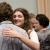 Nia Scaffidi hugs her brother Steven who is featured in the movie